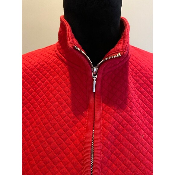 Karen Scott Sport Vest Red Women’s Petite Large Quilted Zipper Front - Picture 3 of 12